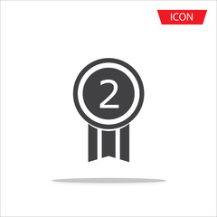 Medal icon vector isolated on white background.