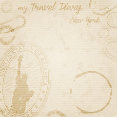 Grunge Travel Diary to new York Template