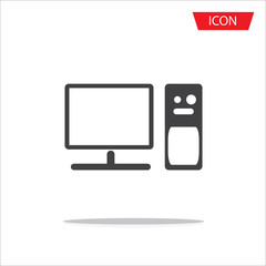 Computer icon isolated on white background.