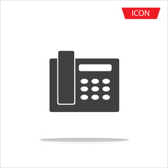 Telephone icon isolated on white background.