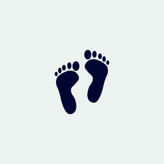 Fototapeta na wymiar footprint icon, vector illustration. flat icon