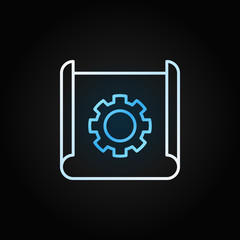Technical documentation thin line creative vector icon