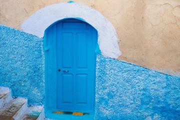 Traditional doorway in Chefchaouen in Morocco