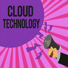 Handwriting text writing Cloud Technology. Concept meaning storing and accessing data and programs over Internet.