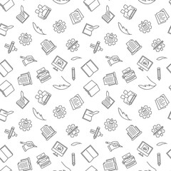 Copywriting and Blogging vector seamless pattern