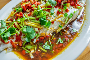 Delicious Chinese Cuisine - Steamed Wuchang Fish