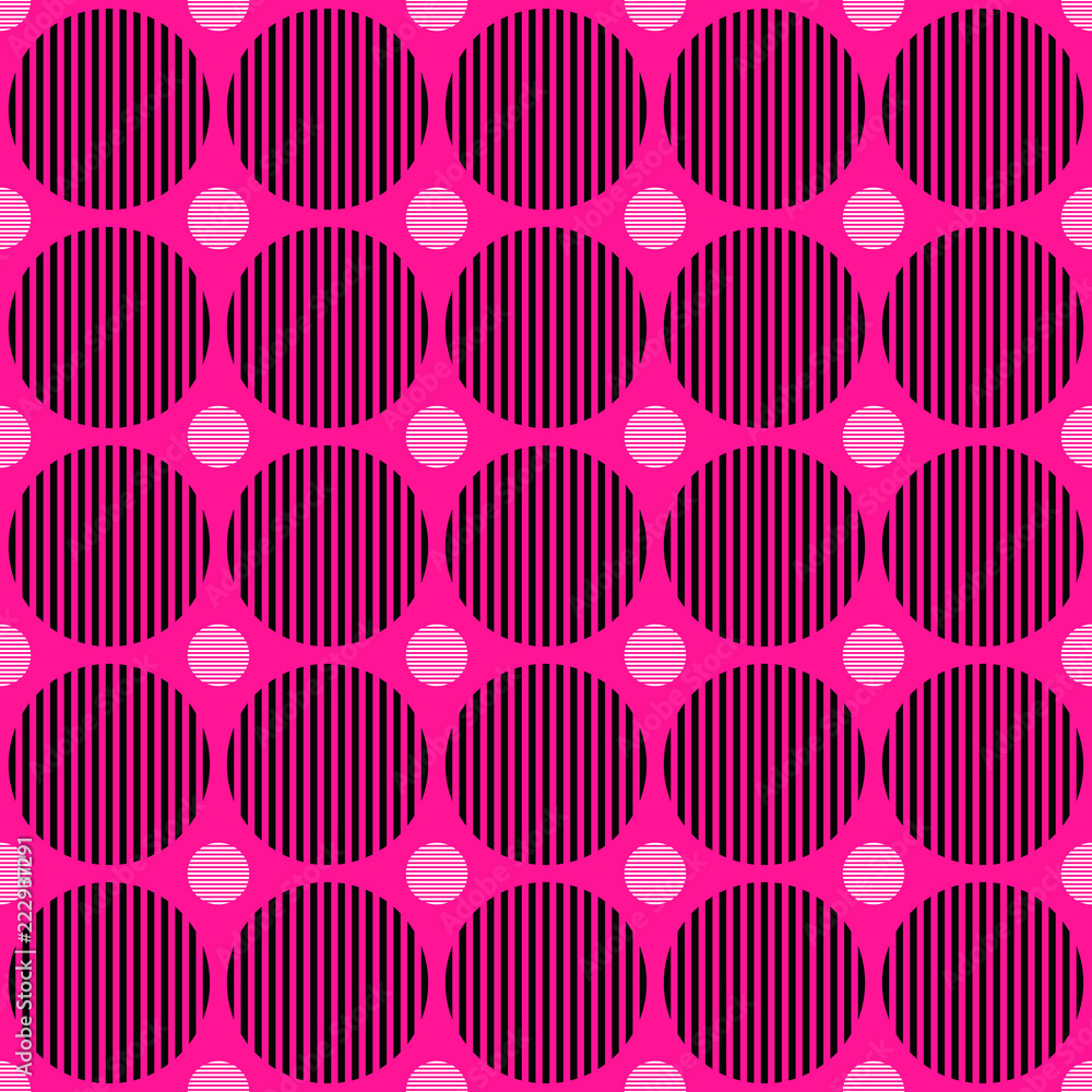 Poster simple seamless circle pattern background - vector graphic design