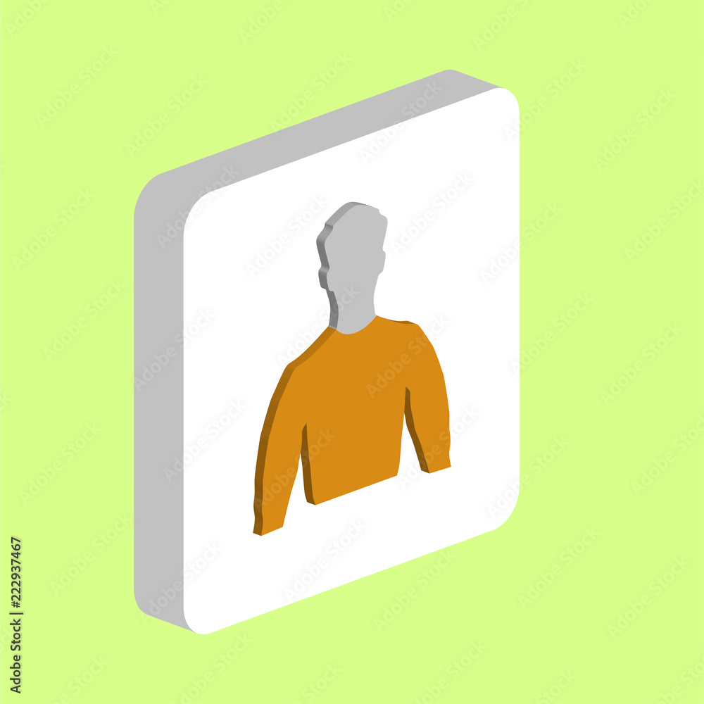 Poster unknown male avatar simple vector icon. illustration symbol design template for web mobile ui elemen