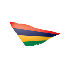 Mauritius flag, vector illustration on a white background.