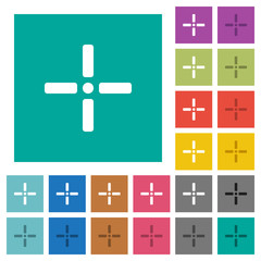 Obraz premium Precise cursor square flat multi colored icons