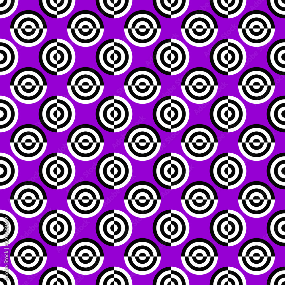 Poster Abstract seamless circle pattern background design - color vector graphic