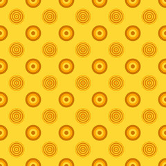 Orange geometrical repeating pattern - vector circle design background