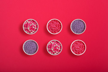 Top view of cake decoration
