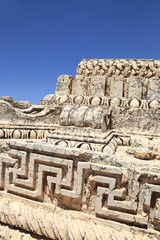 Baalbek Roman Ruins in Lebanon, details of carved stone