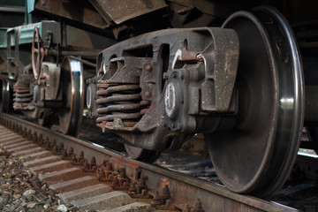 train wheel pair on rails