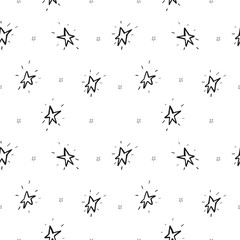 Hand drawn pattern with stars.