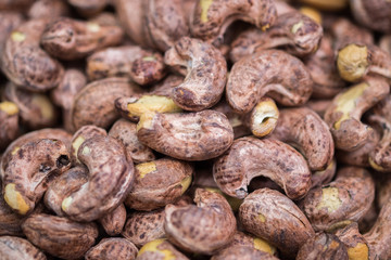 Grilled Cashew Nuts for sale at Jerusalem market