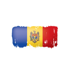 Moldova flag, vector illustration on a white background.