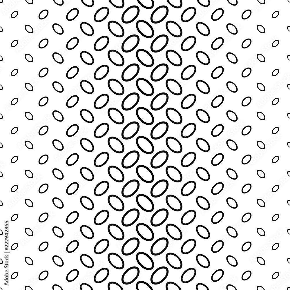 Poster abstract black and white diagonal ellipse pattern background