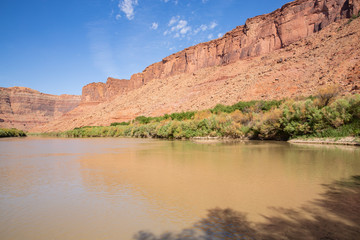 Fototapeta na wymiar Scenic Colorado Riverway Recreation Area in Utah, USA