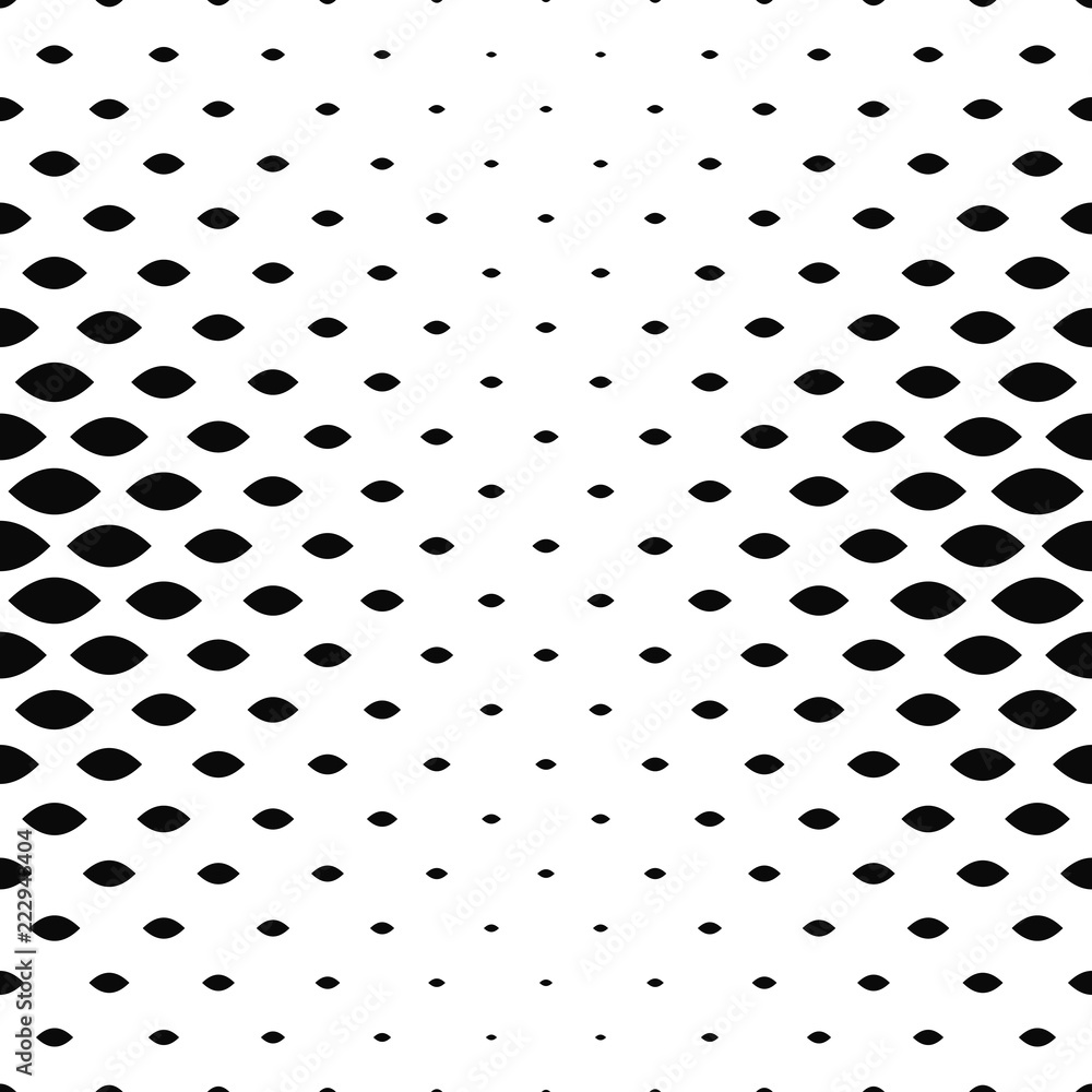 Poster Abstract monochrome curved horizontal shape pattern background