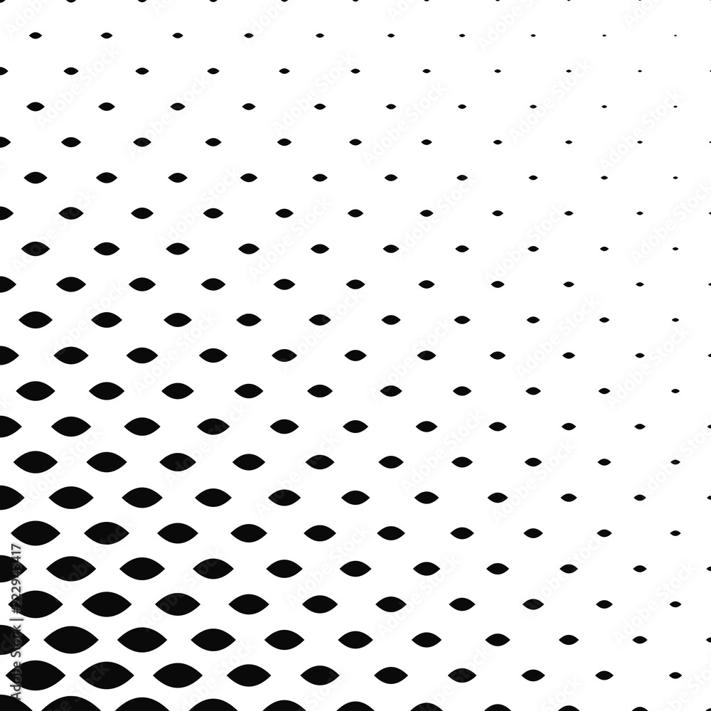 Poster Abstract monochrome curved horizontal shape pattern background