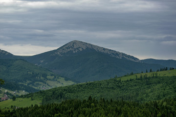 Fototapeta premium landscape with mountains and clouds