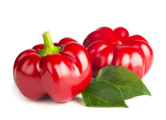 Sweet bell pepper isolated on white background