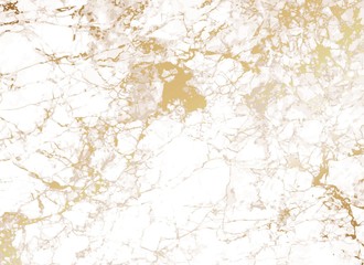 White Marble background with golden texture.