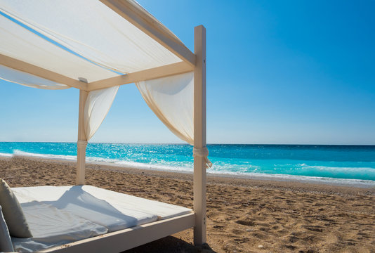 White canopy on the beach