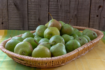 fresh green pears