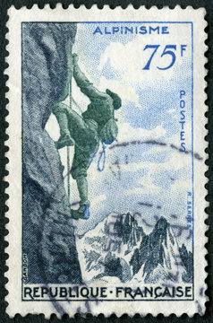 FRANCE - 1956: shows Mountain climbing
