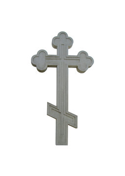 Orthodox cross of stone.