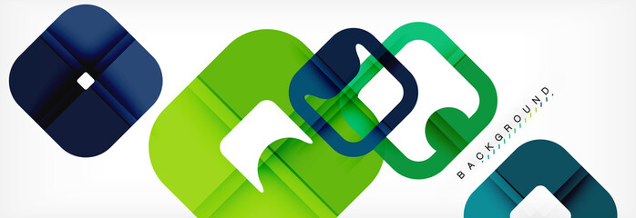 Square geometric background, multicolored template for business or technology presentation or web brochure cover layout, wallpaper.