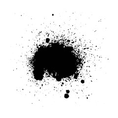 Vector Paint splat.Black ink splatter