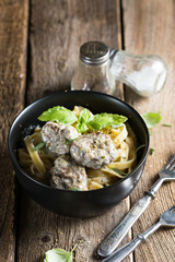 Pasta with meatballs