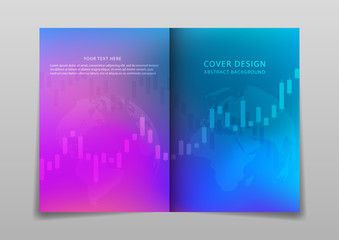 Modern vector template for brochure, leaflet, flyer, cover. Structure for financial or economic abstract background