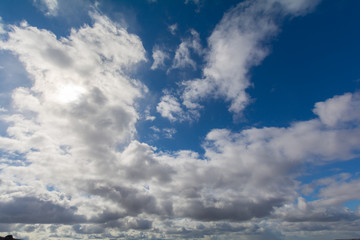 Fototapeta na wymiar Clouds on blue sky.