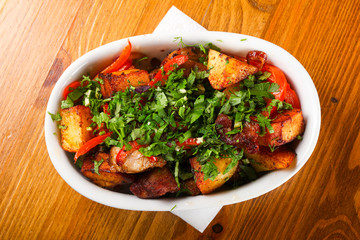 Baked pork with potato