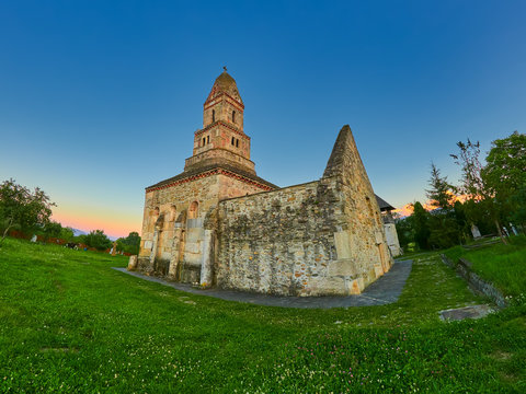 The Saint Nicolae church from Densus, Hunedoara district in Romania
