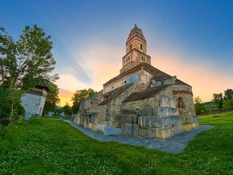 The Saint Nicolae church from Densus, Hunedoara district in Romania
