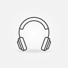 On-Ear Headphones outline icon. Vector headphone sign