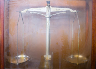 Scale of old antiques.