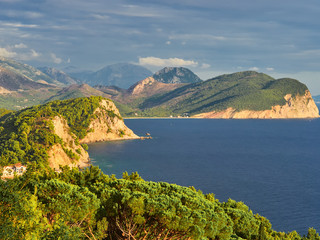 Panoramic view of the Montenegro coastline
