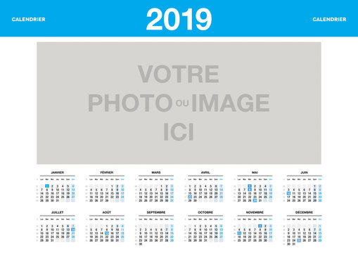 calendrier 2019 personnalisable