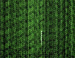 Vector Background: Matrix Data, Binary Code Stream, Darknet Concept.