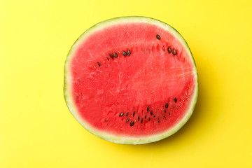 Slice fresh watermelon