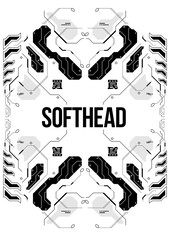 Cyberpunk futuristic poster with japanes style elements. Tech Abstract poster template. Modern flyer for web and print.