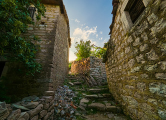 Naklejka premium Old city of Gornja Lastva near Tivat, Montenegro 