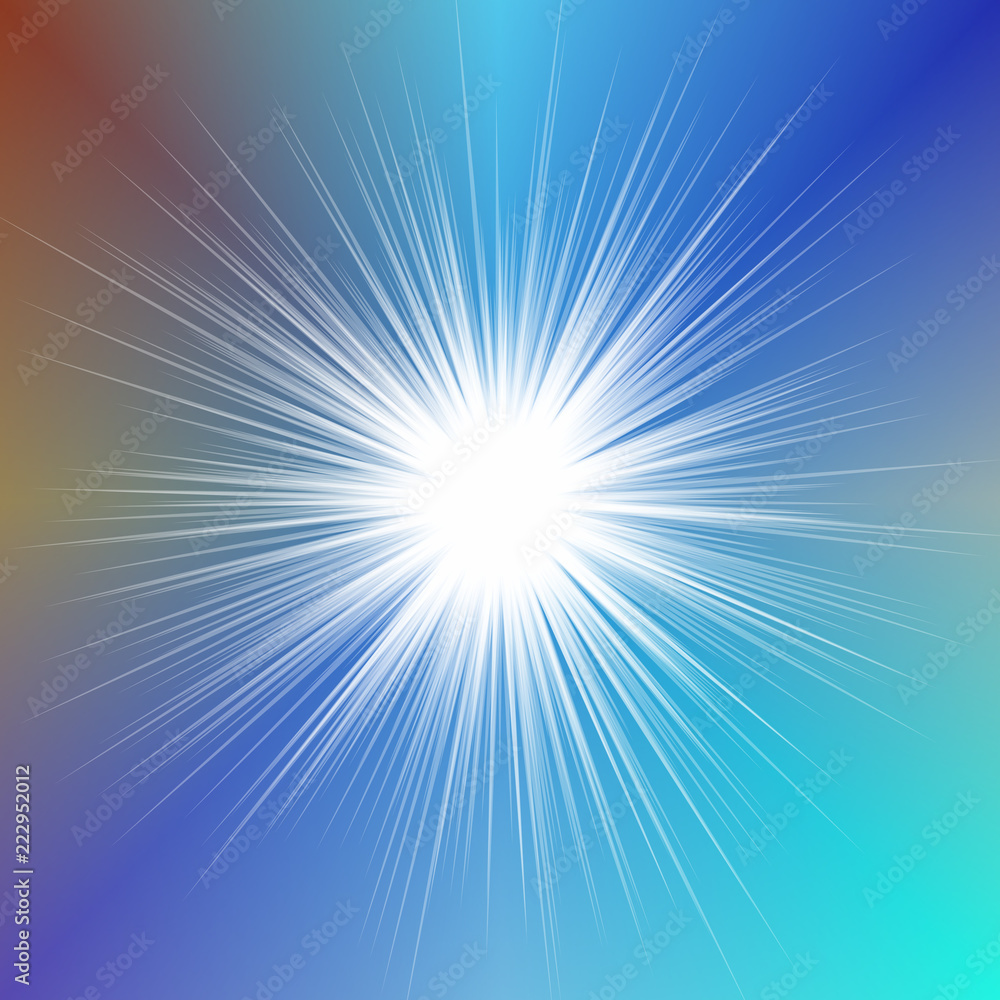 Poster abstract dynamic gradient blur ray burst background - graphic design